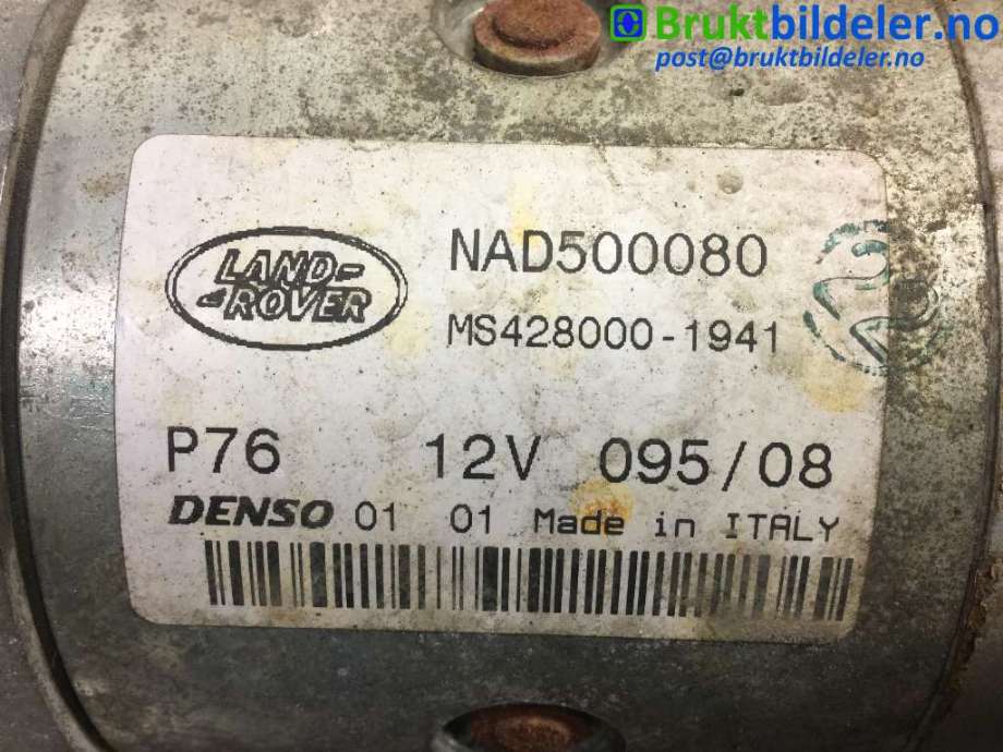 Starter diesel til Land Rover Discovery 2005-2009 (Type III)  (LAND-ROVER|NAD500080|MS428000-1941|)