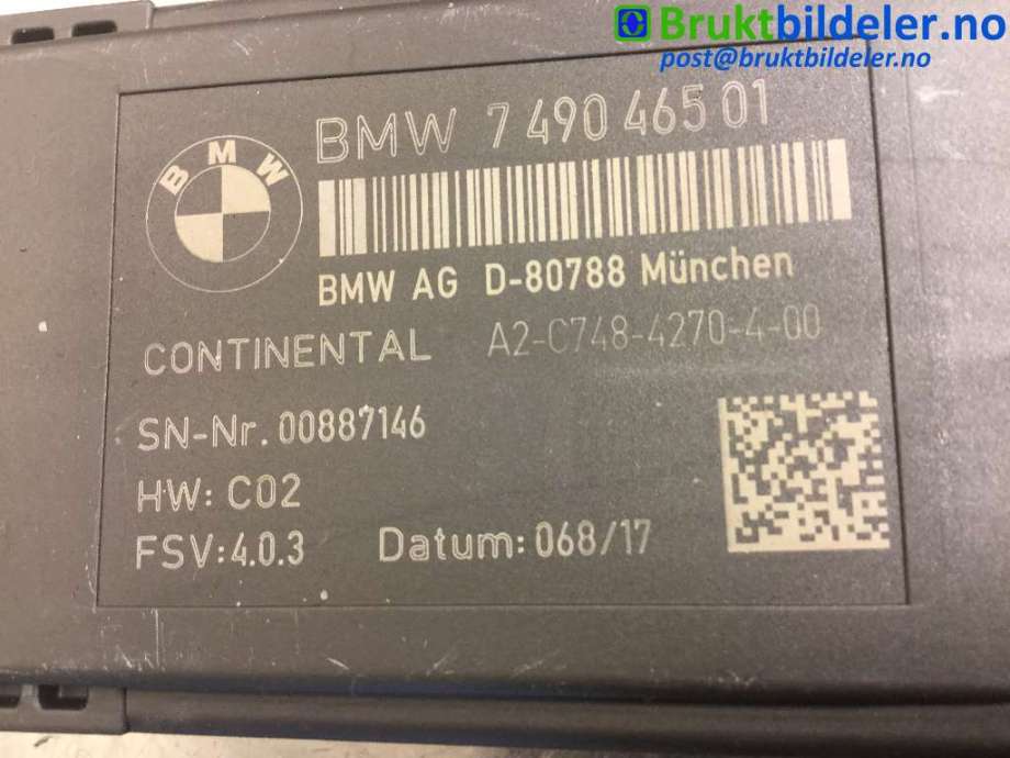 Styreenhet sete til BMW i3 2013-2022  (BMW|7490465|A2C7484270400|)