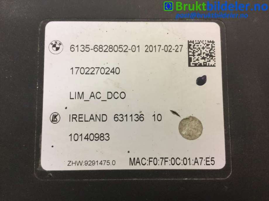 Styreenhet diverse til BMW i3 2013-2022  (BMW|6135 6 828 052|)