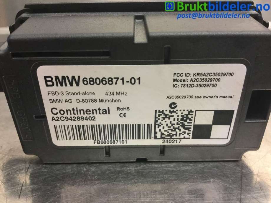 Bilstereo diverse til BMW i3 2013-2022  (BMW|6 806 871-01|)