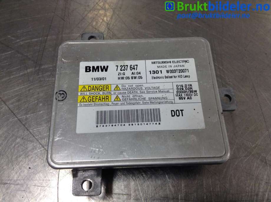 Styreenhet xenon/ballast til BMW 3-Serie 2005-2011 (E90/E91/E92/E93) (E90/E91/E92/E93) (BMW|7 237 647|W003T20071|)