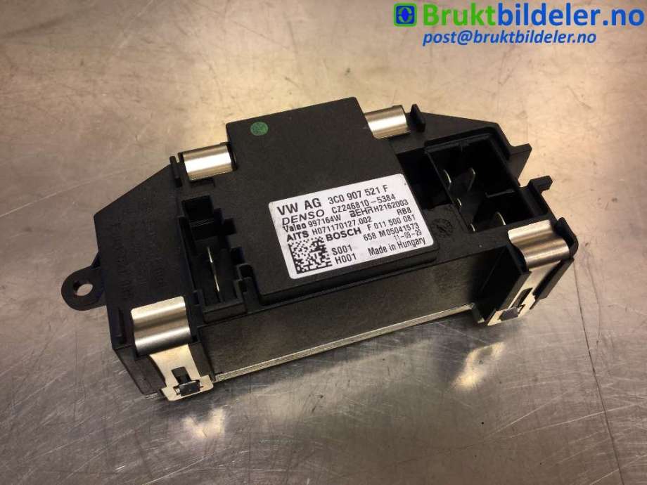 Varmeapparat motstand til Audi A3 2009-2012 (Type II, Fase 2) (AUDI|3C0 907 521 F|CZ246810-5384|F 011 500 081)