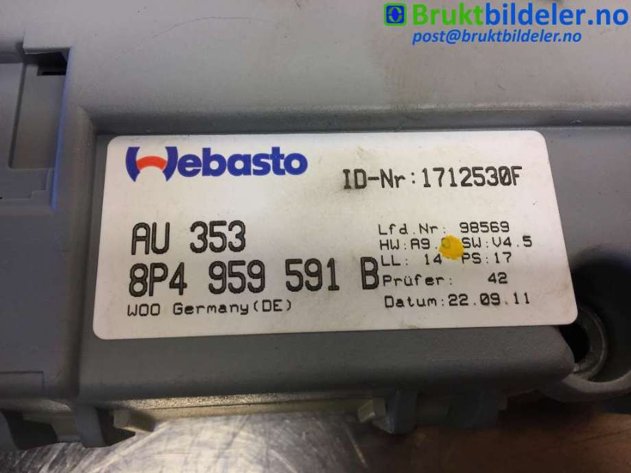 Takluke motor til Audi A3 2009-2012 (Type II, Fase 2) (AUDI|8P4959591B|)