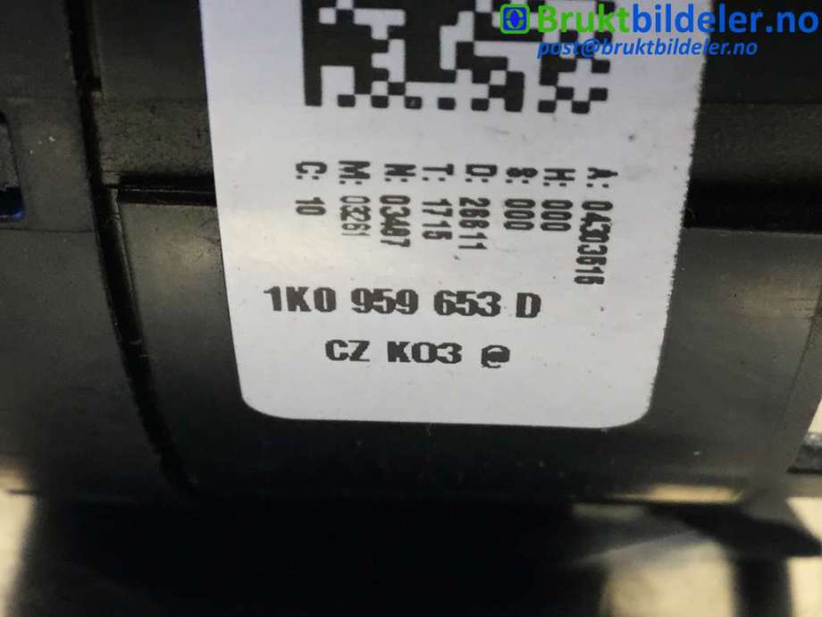 Airbag slepering til Audi A3 2009-2012 (Type II, Fase 2) (AUDI|1K0 959 653 D|)