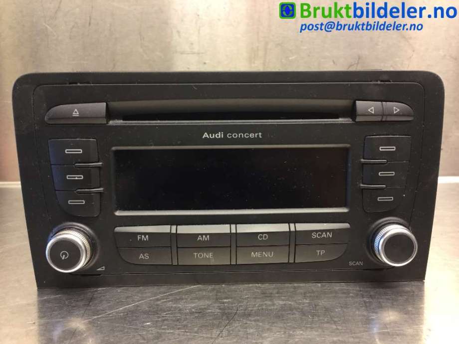 Bilstereo til Audi A3, 2009-2012 (Type II, Fase 2) (AUDI|8P0 035 186 AB)