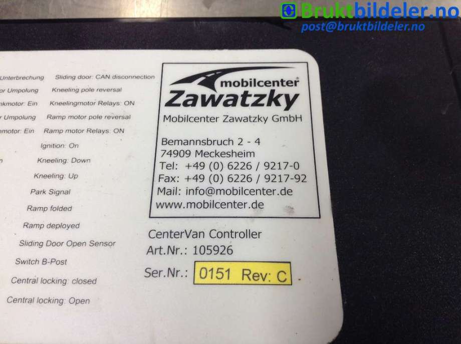 Styreenhet diverse til Chrysler Voyager 2008-2011 (Type V)  (CHRYSLER||105936|0151 REV:C)