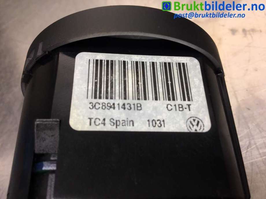 Bryter lys til VW Golf VI 2008-2012  (VOLKSWAGEN|3C8 941 431 B|)
