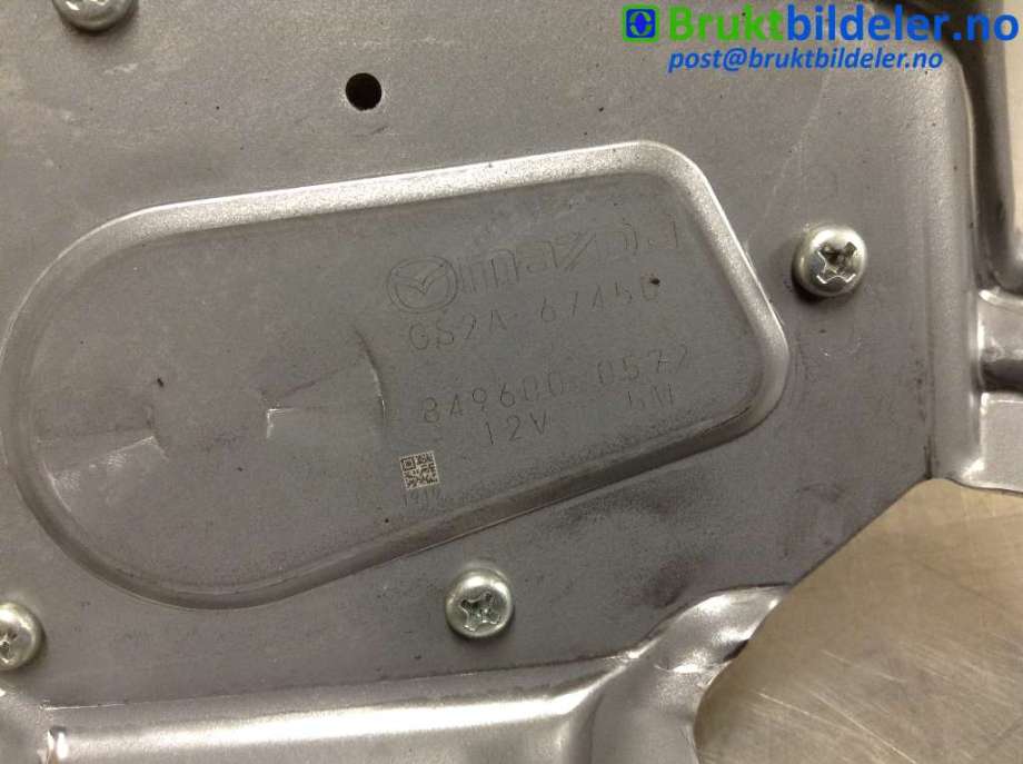 Viskermotor bakrute til Mazda 6 2010-2013 (Type II, Fase 2)  (MAZDA|GS2A-67450|849600-0572|)