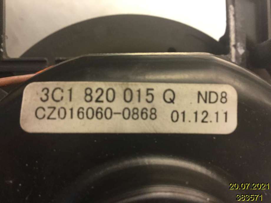 Varmeapparat motor til Škoda Yeti 2009-2013 (Fase 1)  (SKODA|3C1 820 015 Q|CZ016060-0868|)