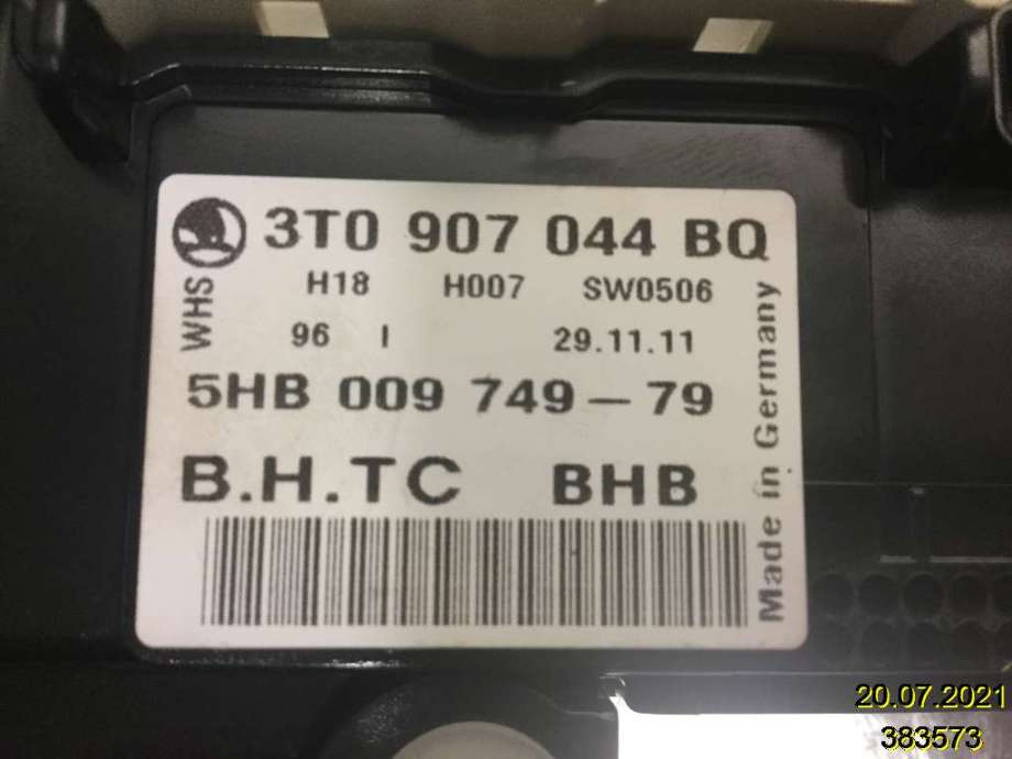 Varmeapparat betjening til Škoda Yeti 2009-2013 (Fase 1) (SKODA|3T0 907 044 BQ|5HB 009 749-79|)