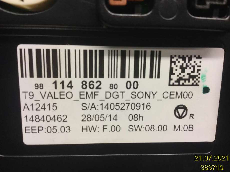 Instrument kjørecomputer til Peugeot 308 2013-2021 (Type II)  (PEUGEOT|98 114 862 80|114 862 80 00|E1067793)
