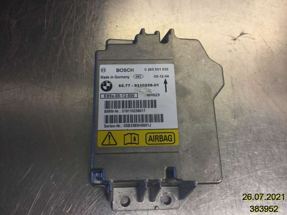Airbag elektronikk til BMW 3-Serie, 2005-2011 (E90/E91/E92/E93) (E90/E91/E92/E93) (BMW|65.77-9110258-01)