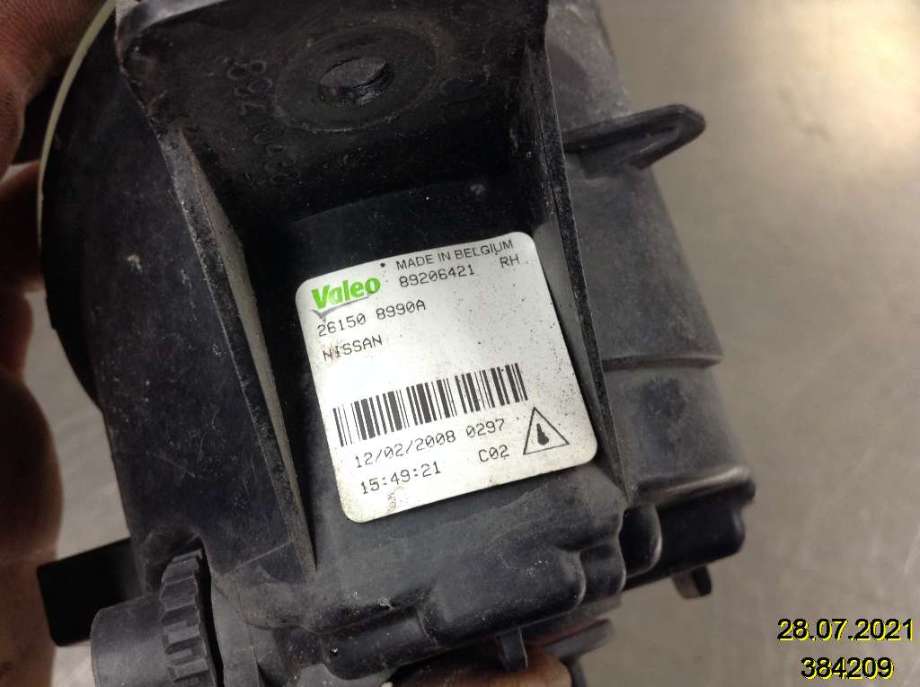 Tåkelykt venstre foran til Nissan Qashqai 2007-2010 (Type I, Fase 1)  (NISSAN|26150 8990A|89206421|)