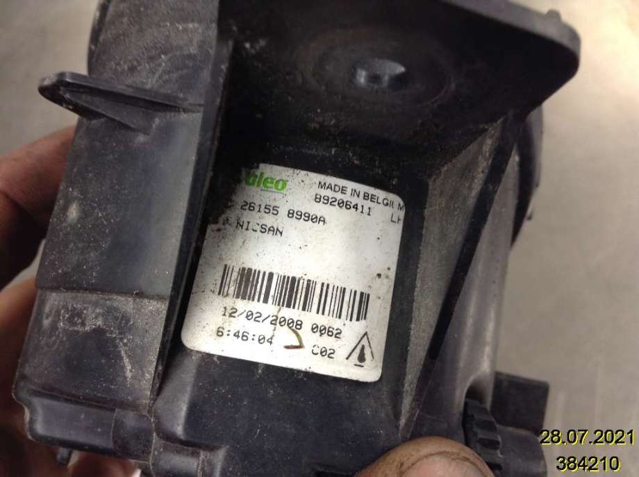 Tåkelykt venstre foran til Nissan Qashqai 2007-2010 (Type I, Fase 1) (NISSAN|26155 8990A|89206411|)