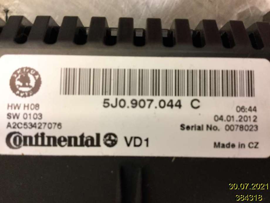 Varmeapparat betjening til Škoda Fabia 2010-2014 (Type II, Fase 2)  (SKODA|5JO 907 044 C|A2C53427076|)