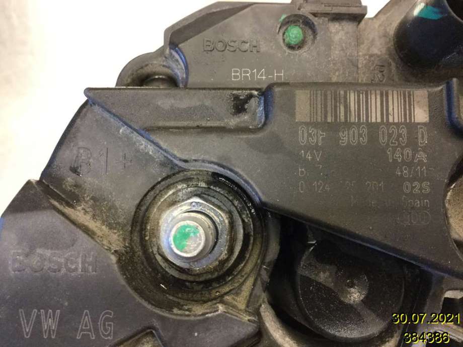 Dynamo til Škoda Fabia 2010-2014 (Type II, Fase 2)  (SKODA|03F 903 023D|0 124  525 201|)