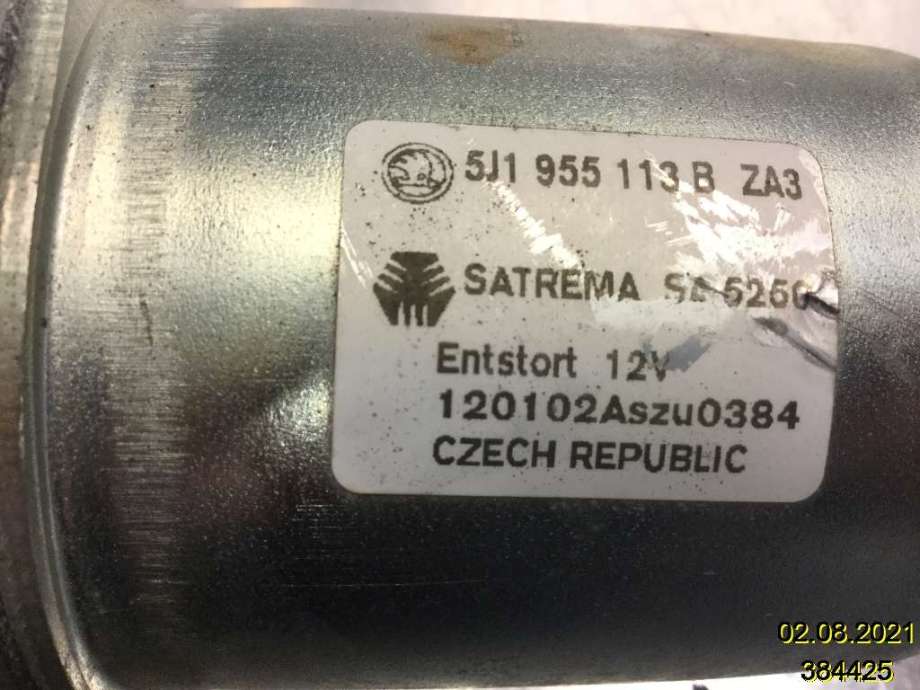 Viskermotor frontrute til Škoda Fabia 2010-2014 (Type II, Fase 2)  (SKODA|5J1 955 113 B|SA 5250|)