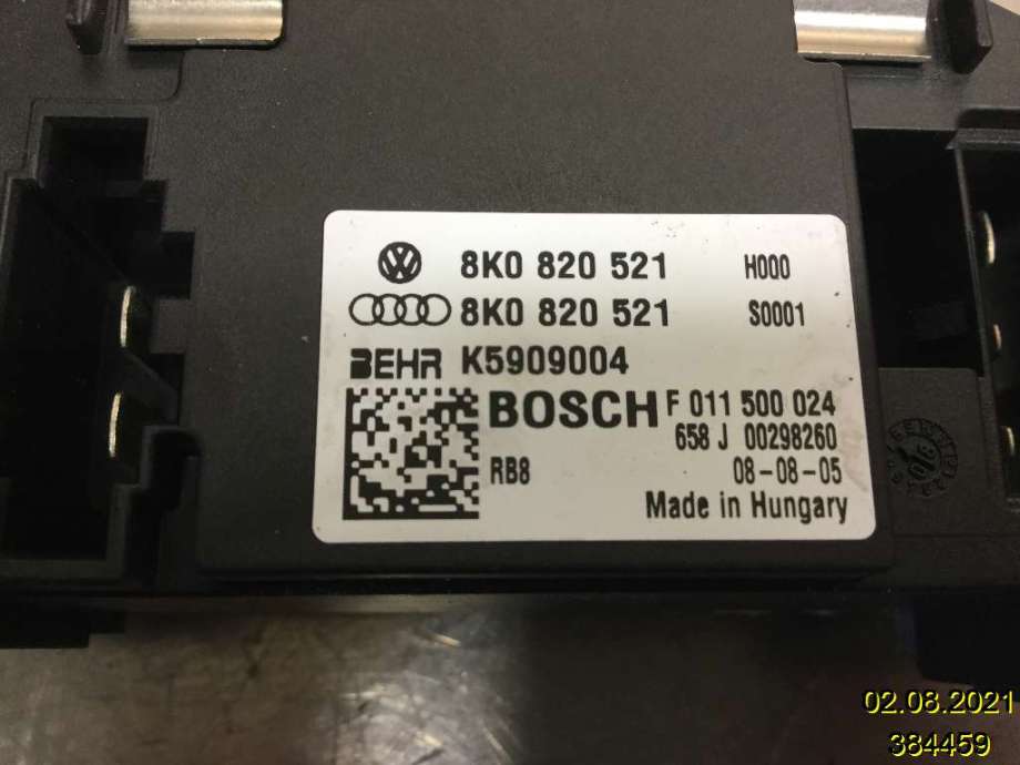Varmeapparat motstand til Audi A4 2007-2014 (Type IV) (B8) (B8) (AUDI|8K0 820 521|F 011 500 024|)
