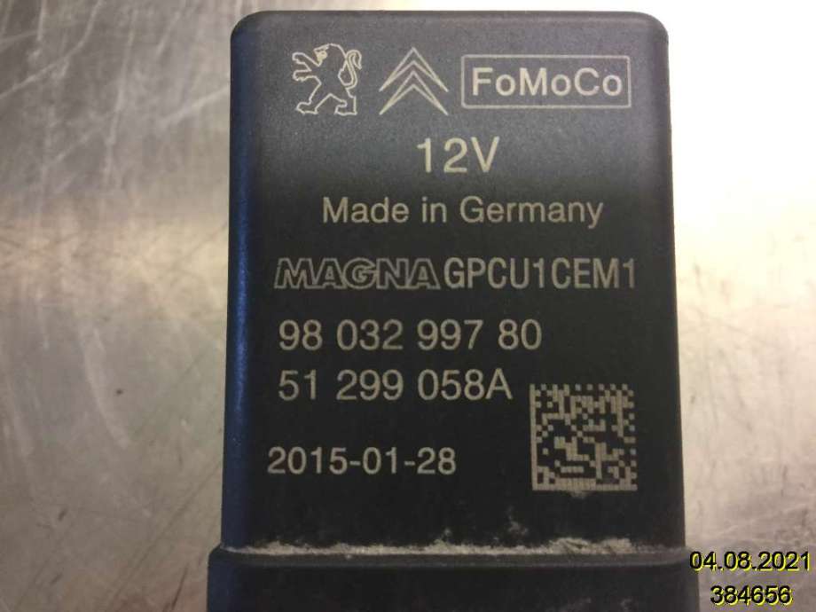 Rele gløde til Ford Mondeo 2014-2019 (Type V, Fase 1)  (FORD|98 032 997 80|51 299 058A|)