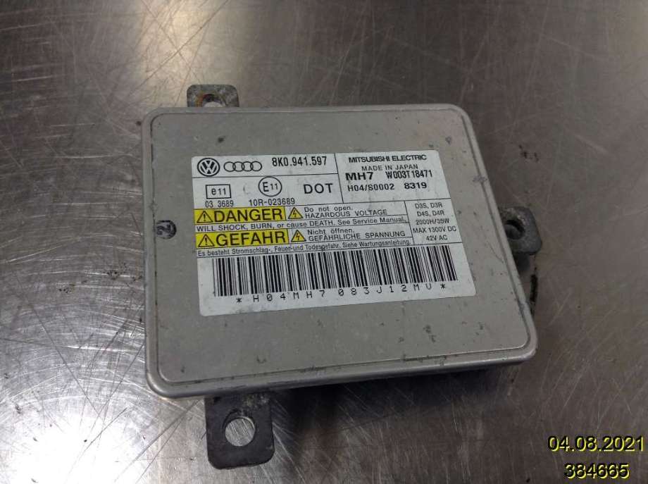 Styreenhet xenon/ballast til Audi A4 2007-2014 (Type IV) (B8) (B8) (AUDI|8K0 941 597|W003T18471|)