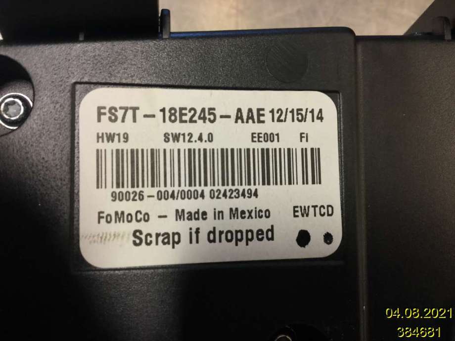 Varmeapparat betjening til Ford Mondeo 2014-2019 (Type V, Fase 1)  (FORD|FS7T-18E245-AAE|)