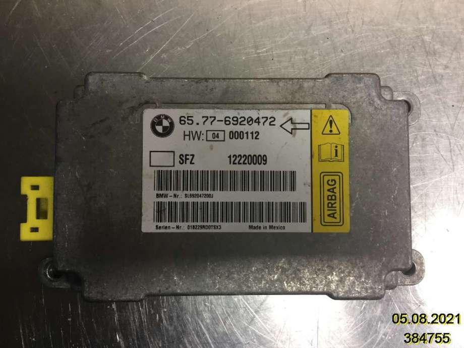 Airbag elektronikk til BMW 7-Serie 2000-2008 (E65/E66/E67/E88) (E65/E66/E67/E88) (BMW|65.77-6920472|12220009|)