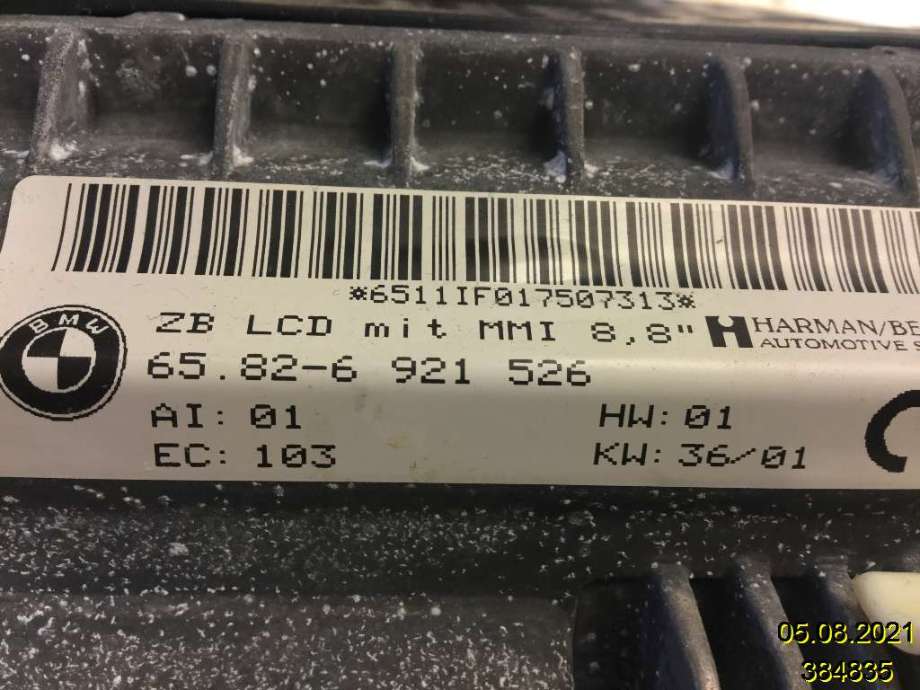 Instrument kjørecomputer til BMW 7-Serie 2000-2008 (E65/E66/E67/E88) (E65/E66/E67/E88) (BMW|65.82-6 921 526|)