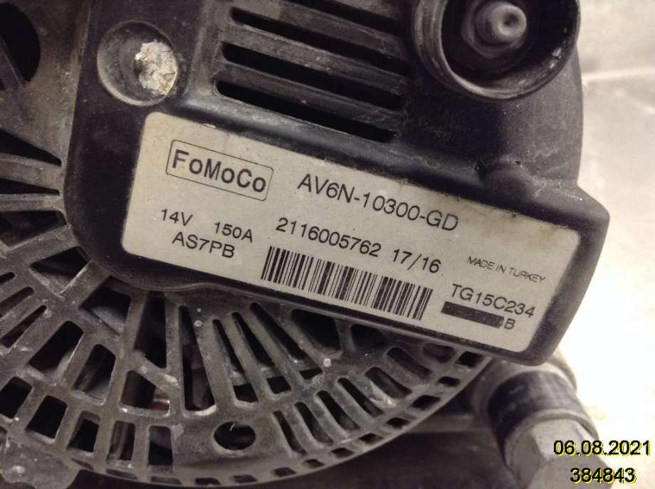 Dynamo til Ford Transit Courier 2014-2018 (Type I, Fase 1)  (FORD|AV6N-10300-GD|2116005762|)