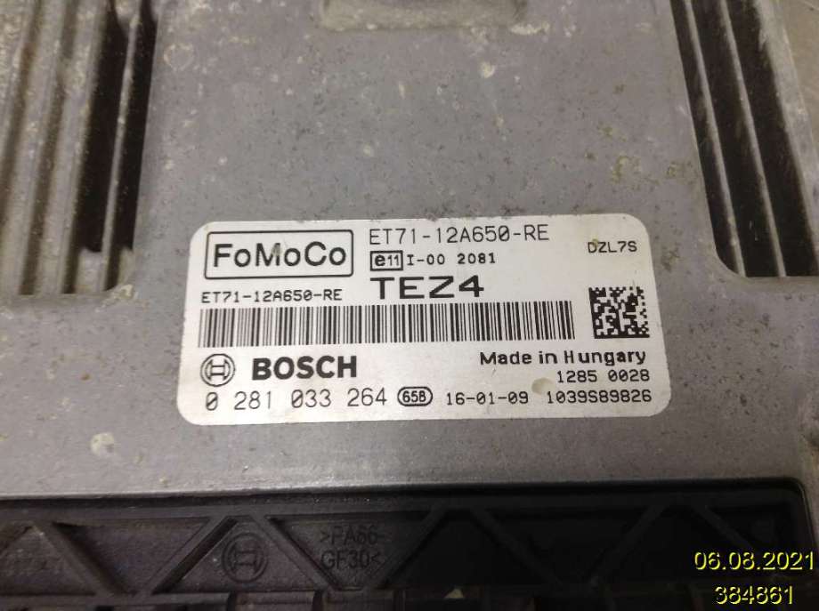 Styreenhet motor til Ford Transit Courier 2014-2018 (Type I, Fase 1)  (FORD|ET71-12A650-RE|0 281 033 264|)