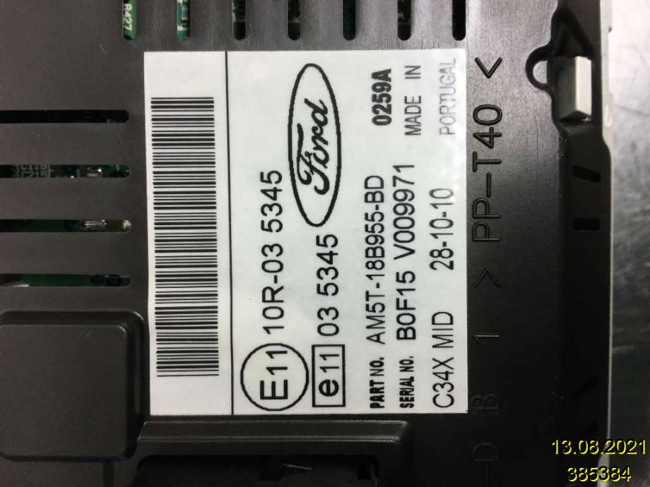 Multimedia display (MCU - Media Controller Unit) til Ford C-Max 2010-2015 (Type II, Fase 1)  (FORD|AM5T-18B955-BD|)