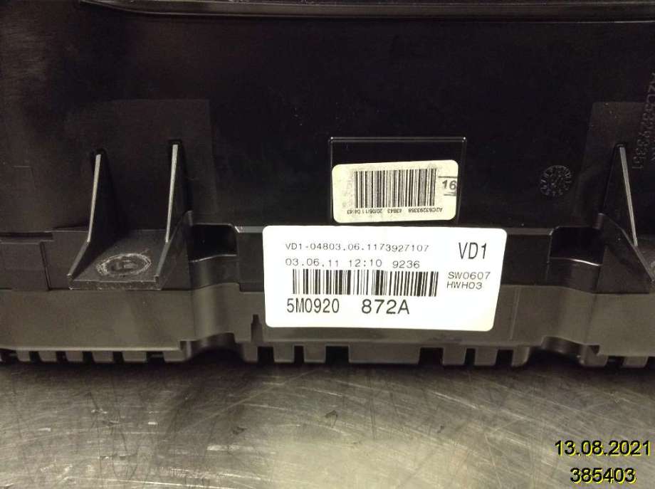 Instrumentpanel til VW Golf, Plus/Cross 2009-2013 (Fase 2)  (VOLKSWAGEN|5M0 920 872 A|A2C53438370|)