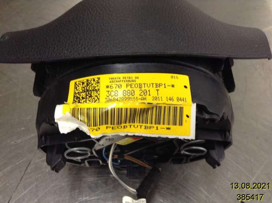 Airbag rattpute til VW Golf, Plus/Cross 2009-2013 (Fase 2) (VOLKSWAGEN|3C8 880 201 T|RXLB14003306|)