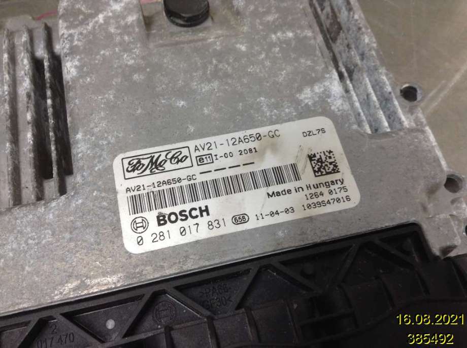 Styreenhet motor til Ford Fiesta 2008-2012 (Type VI, Fase 1)  (FORD|AV21-12A650-GC|0 281 017 831)
