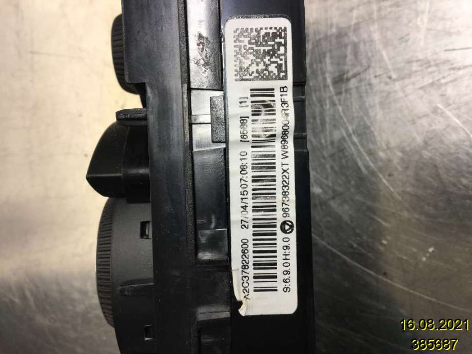 Varmeapparat betjening til Peugeot 3008 2009-2016 (Type I)  (PEUGEOT|96738322XT|)