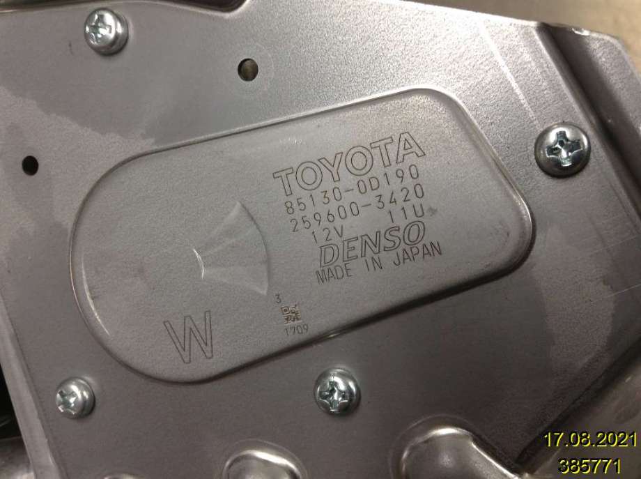 Viskermotor bakrute til Toyota Yaris 2014-2020 (Type III, Fase 2)  (TOYOTA|85130-0D190|259600-3420|)