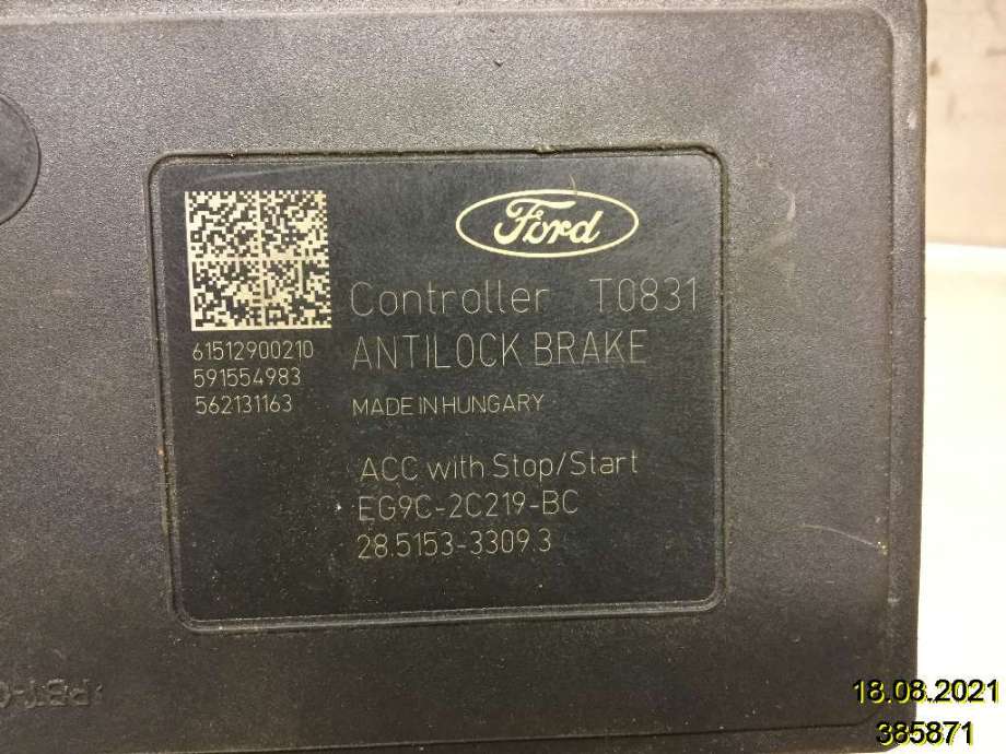 ABS sentral til Ford Mondeo 2014-2019 (Type V, Fase 1)  (FORD|EG9C-2C405-EC|25.0220-0324.4|EG9C-2C219-BC)