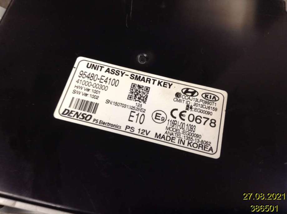 Styreenhet nøkkelfri/keyless til Kia Soul 2014-2019 (Type II) (KIA|95480-E4100|41000-00300|)