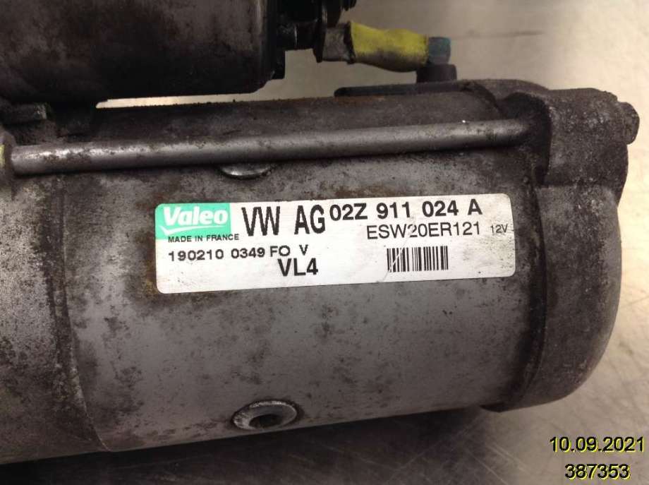 Starter diesel til Audi A3 2009-2012 (Type II, Fase 2)  (AUDI|02Z 911 024 A|ESW20ER121|02Z 911 023 H)