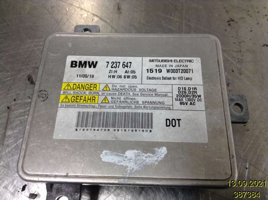 Styreenhet xenon/ballast til BMW 3-Serie 2005-2011 (E90/E91/E92/E93) (E90/E91/E92/E93) (BMW|7 237 647|W003T20071|)