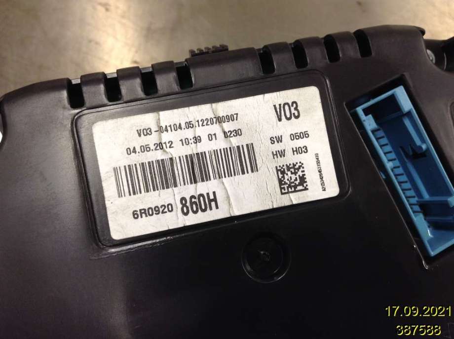 Instrumentpanel til VW Polo 2009-2014 (Type V, Fase 1)  (VOLKSWAGEN|6R0 920 860 H|)