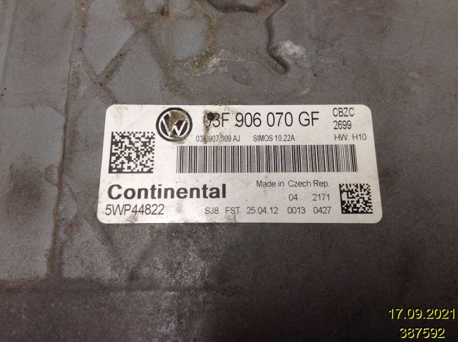 Styreenhet motor til VW Polo 2009-2014 (Type V, Fase 1)  (VOLKSWAGEN|03L 906 070 GF|5WP44822|)