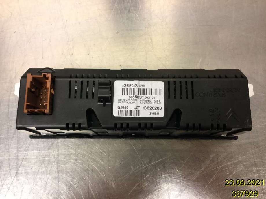 Multimedia display (MCU - Media Controller Unit) til Citroën C3 2010-2016 (Type II)  (CITROEN|6593 P2|NS626288|96666315XT-02)