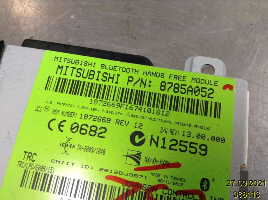 Styreenhet diverse til Mitsubishi ASX 2010-2019  (MITSUBISHI|8785S052|)