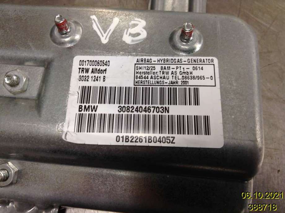 Airbag sidepute venstre til BMW 7-Serie 2000-2008 (E65/E66/E67/E88) (E65/E66/E67/E88) (BMW||01700060540)