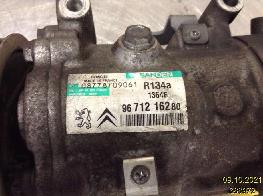 Aircondition kompressor til Citroën C3 2010-2016 (Type II)  (CITROEN|96 712 162 80|08778709061|)