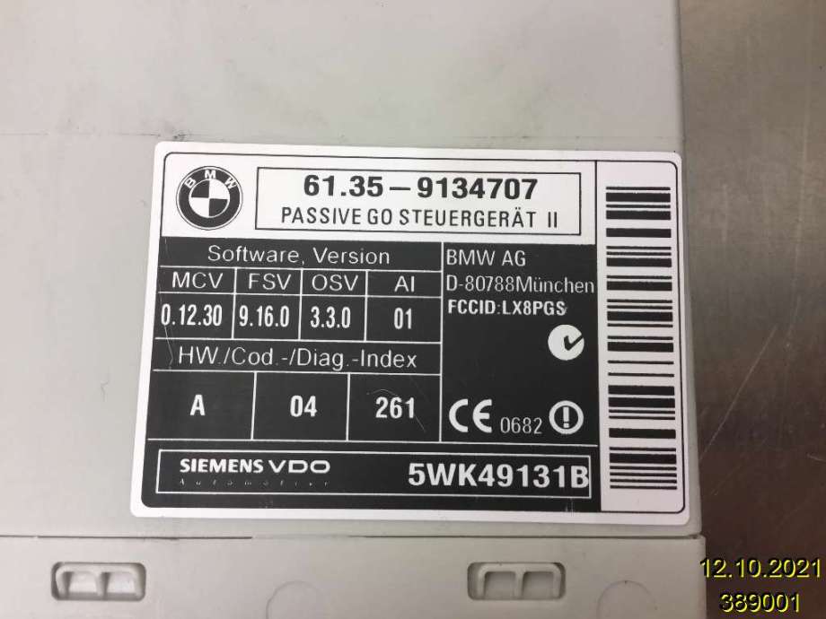 Styreenhet diverse til BMW X5 2007-2013 (E70) (E70) (BMW|6135 9 134 707|5WK49131B|61.35-9134707)