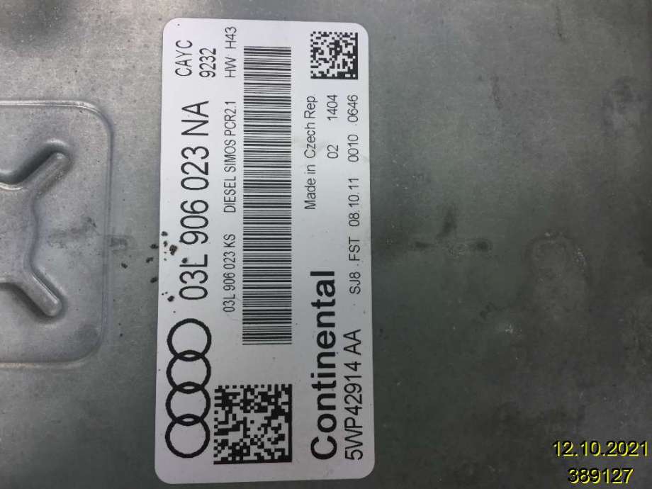 Styreenhet motor til Audi A3 2009-2012 (Type II, Fase 2)  (AUDI|03L 906 023 NA|5WP42914 AA|)