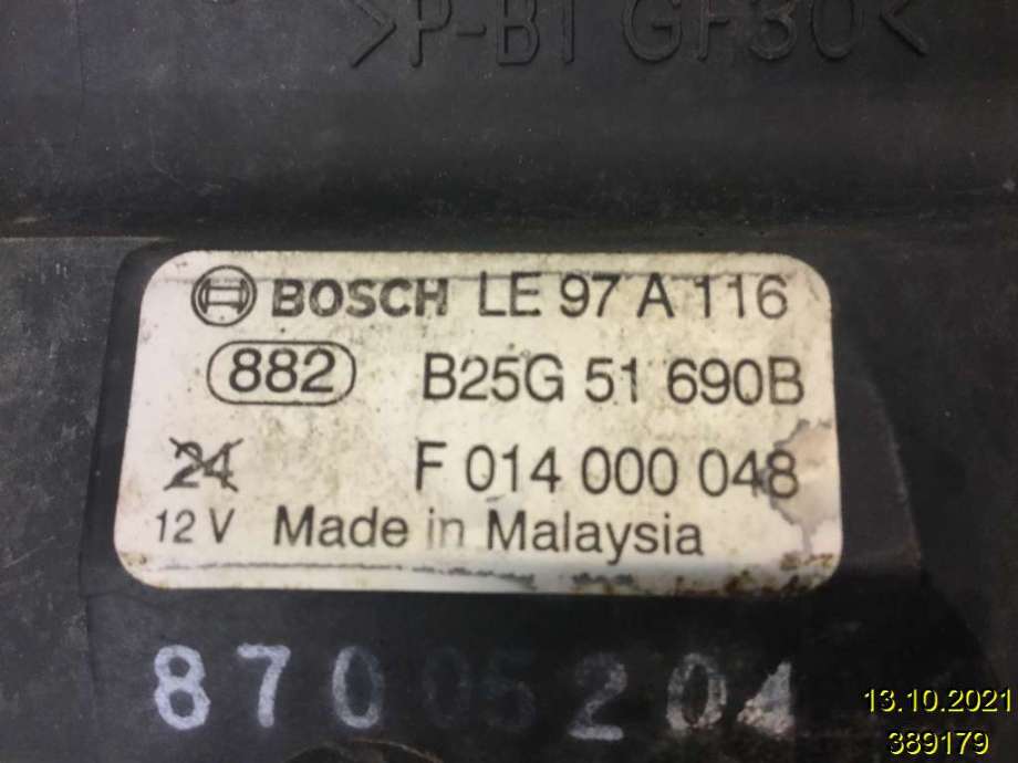Tåkelykt venstre foran til Mazda 323 1998-2000 (Fase 1) (MAZDA|B25G5169XB|LE 97 A 116|B25G 51 680B)