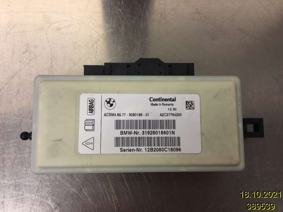 Airbag elektronikk til BMW 5-Serie, 2010-2017 (F10/F11) (F10/F11) (BMW|65.77-9280186-01)