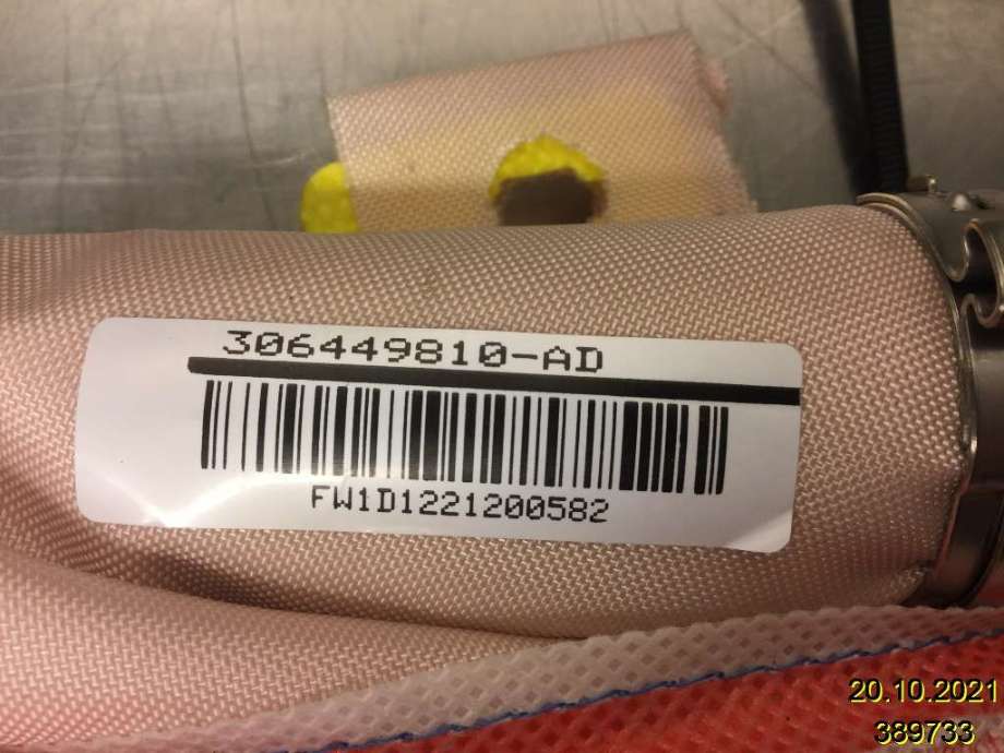 Airbag gardin høyre til BMW 5-Serie 2010-2017 (F10/F11) (F10/F11) (BMW|306449810-AD|FW1D1221200582|)